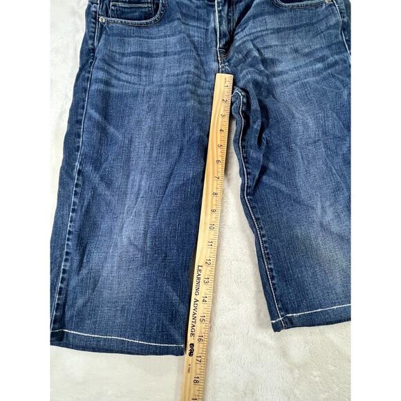 VTG American Eagle Women’s Jean Shorts 8‎ Long Bermuda Stretch Denim - Picture 7 of 9